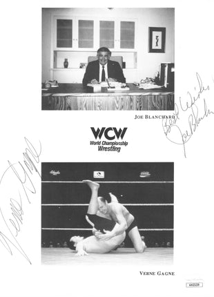 Joe Blanchard & Verne Gagne dual signed 8x10 Photo (w/ JSA)