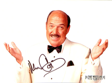 Mean Gene Okerlund signed 8x10 Photo