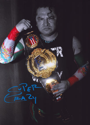 Super Crazy signed Metallic 11x14 Photo