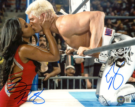 Cody Rhodes & Brandi Rhodes dual signed 8x10 Photo (w/ Beckett)