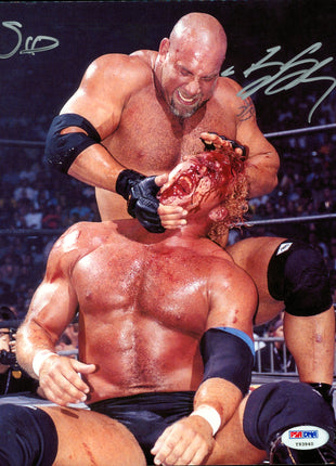 Bill Goldberg & Sid Justice dual signed 8x10 Photo (w/ PSA)