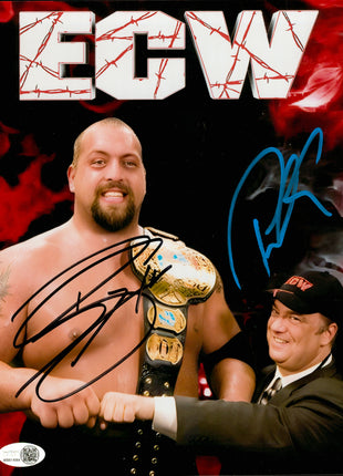 Paul Heyman & Big Show dual signed 8x10 Photo (w/ JSA)