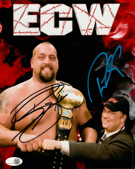 Paul Heyman & Big Show dual signed 8x10 Photo (w/ JSA)