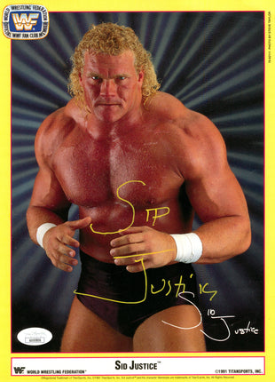 Sid Justice signed 8x10 Photo (w/ JSA)