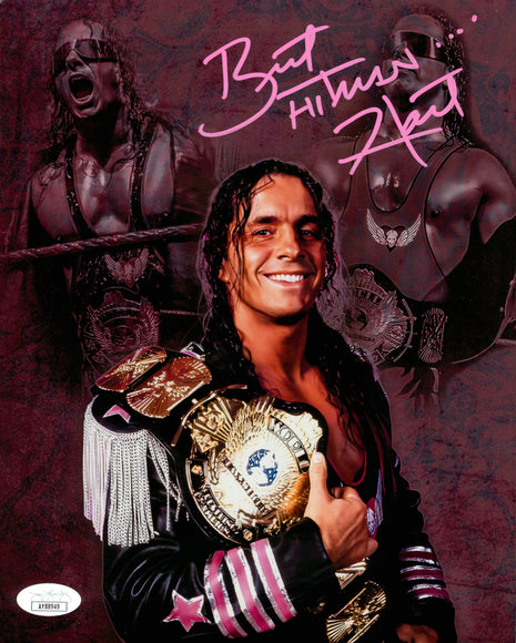 Bret Hart signed 8x10 Photo (w/ JSA)