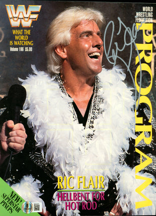 Ric Flair signed WWF Event Program Volume 196 (w/ Beckett)