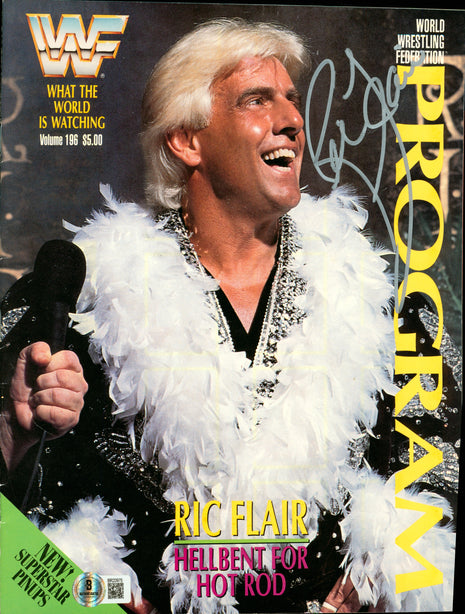 Ric Flair signed WWF Event Program Volume 196 (w/ Beckett)