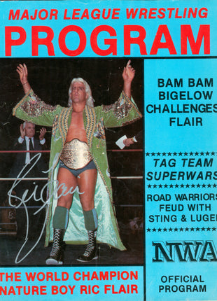 Ric Flair signed Major League Wrestling Program (w/ Beckett)