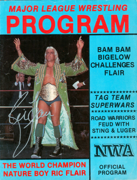 Ric Flair signed Major League Wrestling Program (w/ Beckett)