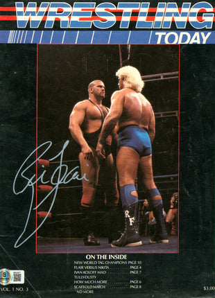 Ric Flair signed Wrestling Today Program Volume 1 Number 3 (w/ Beckett)