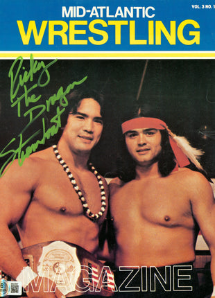 Ricky Steamboat signed Mid-Atlantic Wrestling Volume 3 Number 12 (w/ Beckett)