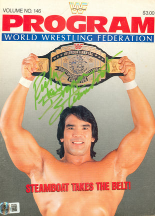 Ricky Steamboat signed WWF Event Program Volume 146 (w/ Beckett)