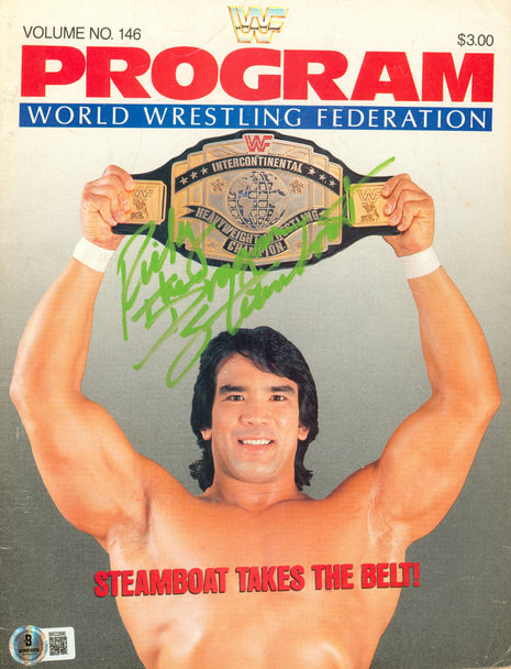 Ricky Steamboat signed WWF Event Program Volume 146 (w/ Beckett)