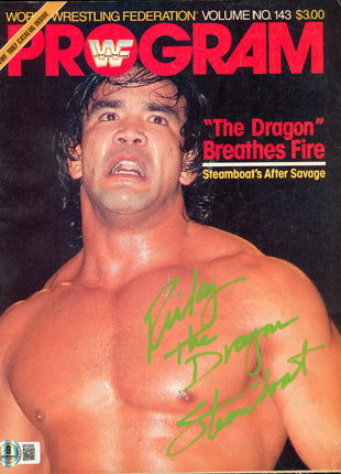 Ricky Steamboat signed WWF Event Program Volume 143 (w/ Beckett)