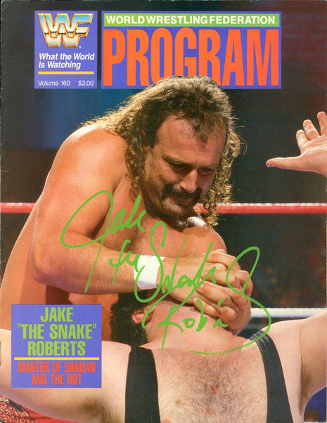 Jake Roberts signed WWF Event Program Volume 160