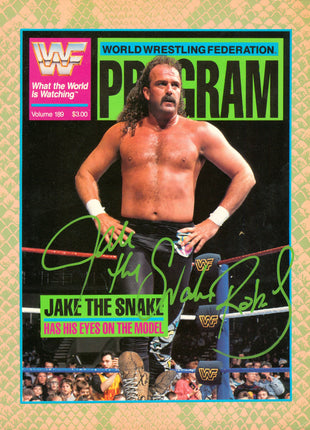 Jake Roberts signed WWF Event Program Volume 189