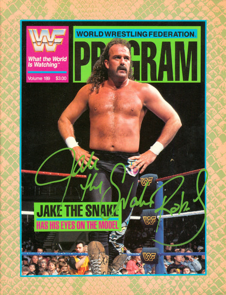 Jake Roberts signed WWF Event Program Volume 189