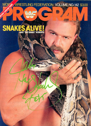 Jake Roberts signed WWF Event Program Volume 142