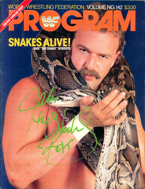 Jake Roberts signed WWF Event Program Volume 142