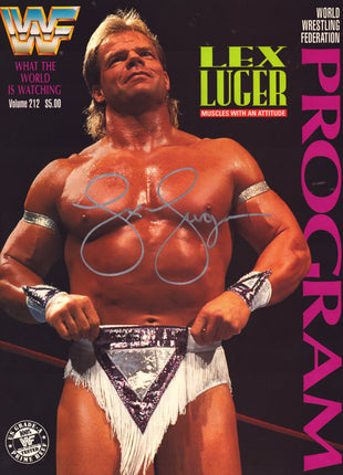 Lex Luger signed WWF Program Volume 212
