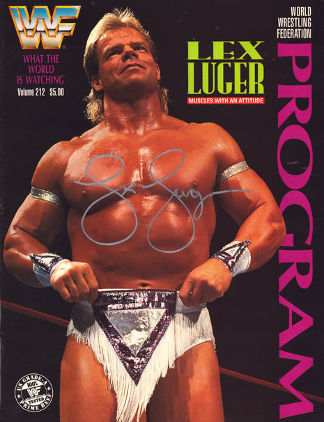 Lex Luger signed WWF Program Volume 212