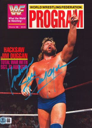 Jim Duggan signed WWF Program Volume 186 (w/ Beckett)