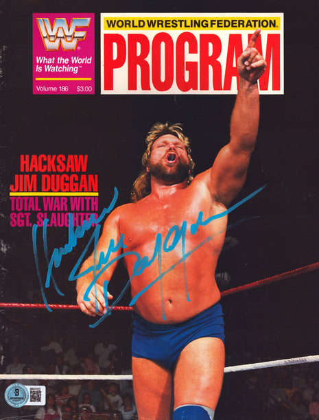 Jim Duggan signed WWF Program Volume 186 (w/ Beckett)