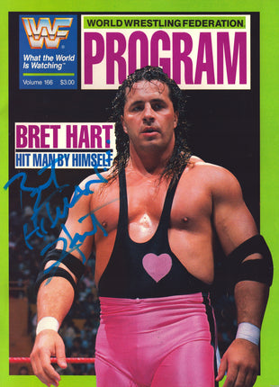 Bret Hart signed WWF Program Volume 166