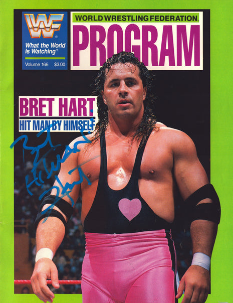 Bret Hart signed WWF Program Volume 166