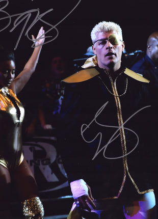 Cody Rhodes & Brandi Rhodes dual signed 11x14 Photo (w/ Beckett)