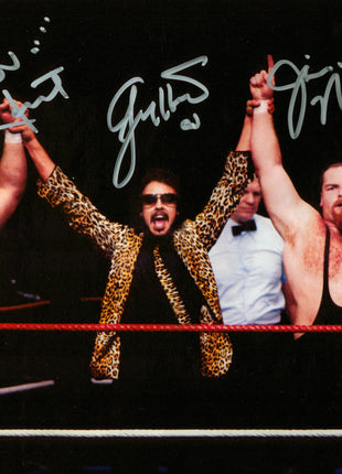 Bret Hart, Jimmy Hart & Jim Neidhart triple signed 8x10 Photo (w/ PSA)