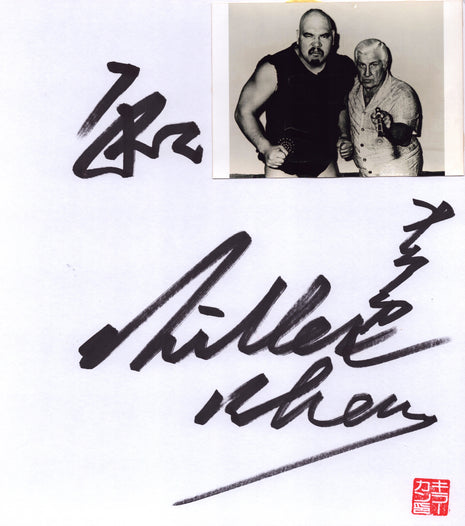 Killer Khan signed Japanese Shikishi Board