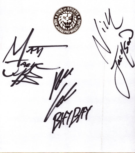 Young Bucks Matt Jackson, Nick Jackson & Adam Cole triple signed Shikishi Board