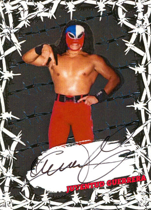 Juventud Guerrera signed Custom Hardcore Trading Card