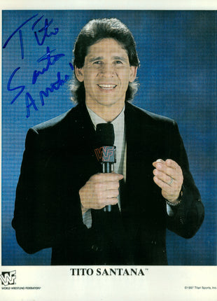 Tito Santana signed 8x10 Photo