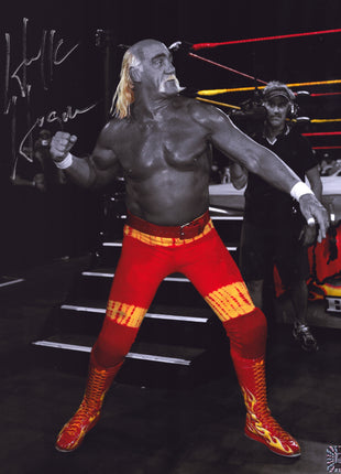 Hulk Hogan signed Metallic 11x14 Photo (w/ Beach Shop COA)