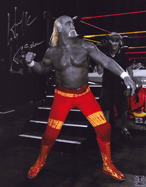 Hulk Hogan signed Metallic 11x14 Photo (w/ Beach Shop COA)