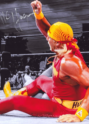 Hulk Hogan signed Metallic 11x14 Photo (w/ Beach Shop COA)