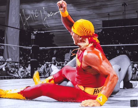 Hulk Hogan signed Metallic 11x14 Photo (w/ Beach Shop COA)