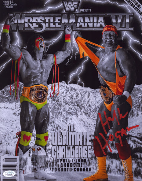 Foto metálica firmada por Hulk Hogan de 11 x 14 pulgadas (con JSA)