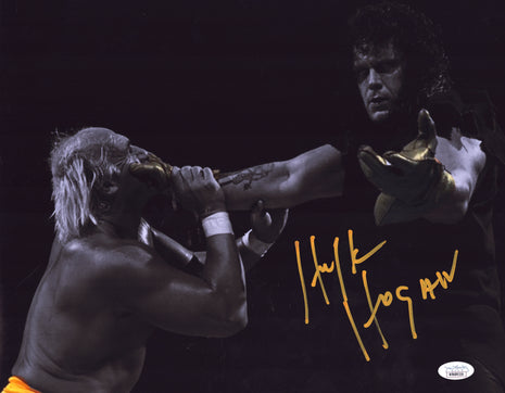 Foto metálica firmada por Hulk Hogan de 11 x 14 pulgadas (con JSA)