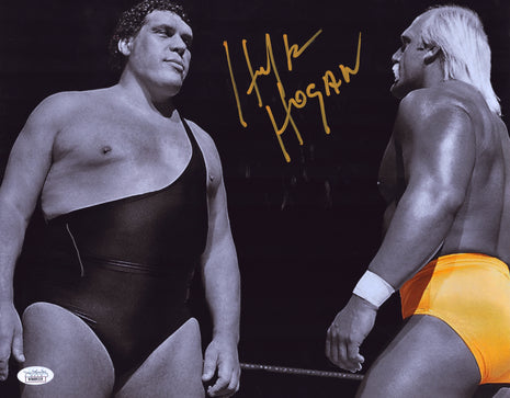 Foto metálica firmada por Hulk Hogan de 11 x 14 pulgadas (con JSA)