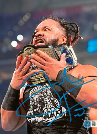Jacob Fatu signed 8x10 Photo (w/ Beckett)