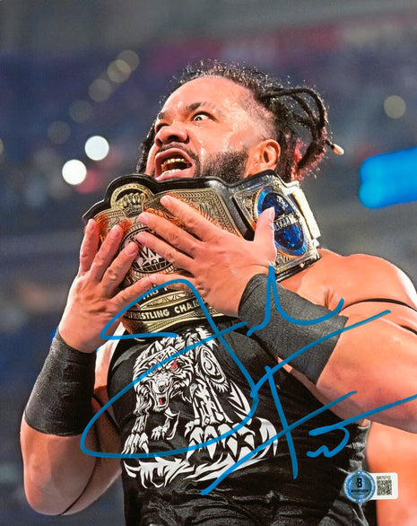 Jacob Fatu signed 8x10 Photo (w/ Beckett)