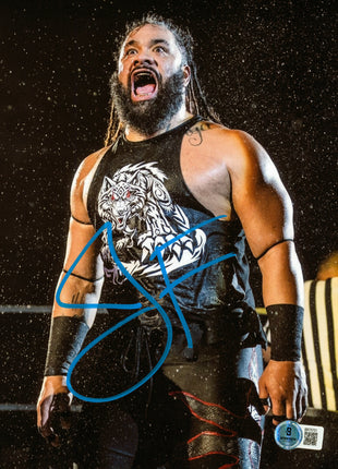 Jacob Fatu signed 8x10 Photo (w/ Beckett)