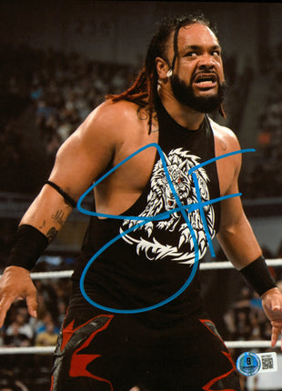 Jacob Fatu signed 8x10 Photo (w/ Beckett)