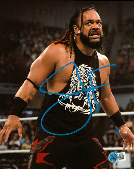Jacob Fatu signed 8x10 Photo (w/ Beckett)