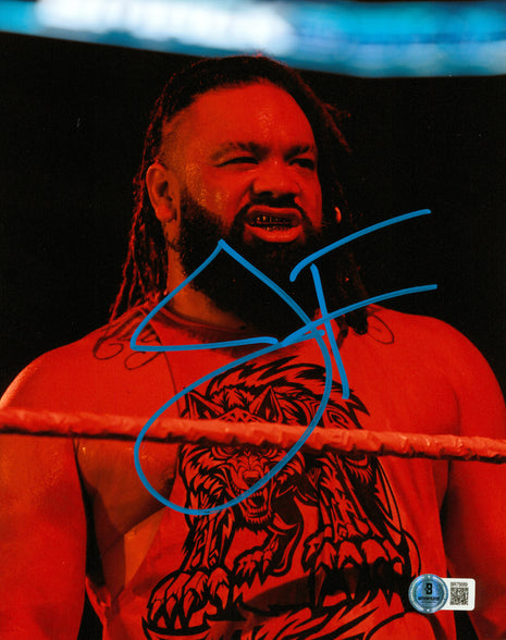 Jacob Fatu signed 8x10 Photo (w/ Beckett)