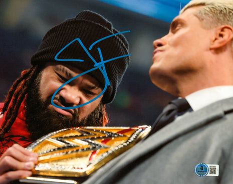 Jacob Fatu signed 8x10 Photo (w/ Beckett)