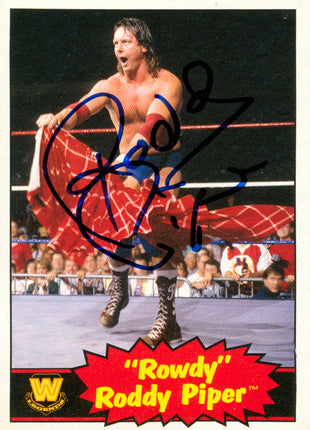 Rowdy Roddy Piper signed WWE Legends Trading Card